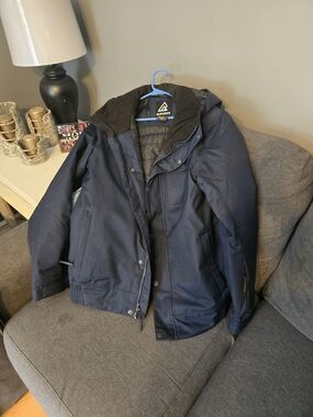 Ripzone Men's Navy Hooded Puffer Jacket